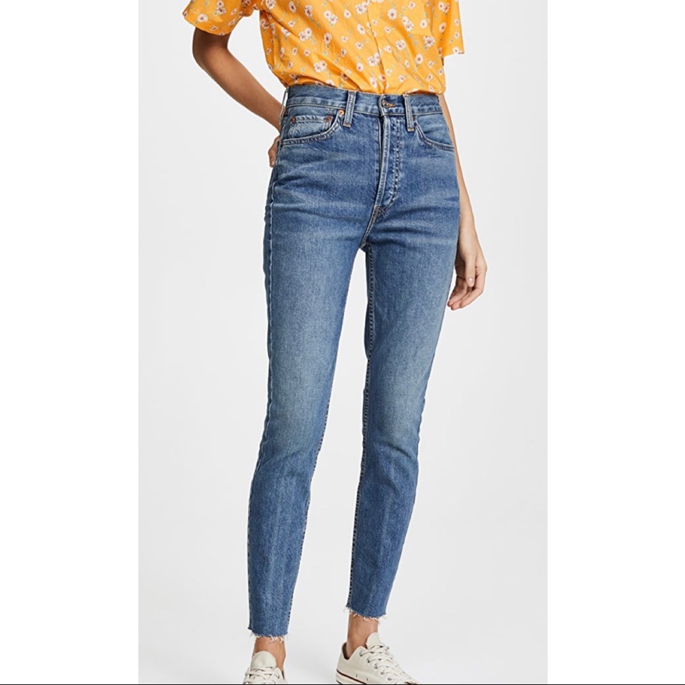 Redone original high rise ankle crop